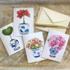Flowers in Blue & White Vases Boxed Note Card Set