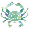 Sea Glass Crab Sticker - 3"