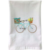 Teal Bike Crabs & Corn Flour Sack Towel